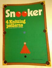 Knitting pattern snooker for sale  LONDON