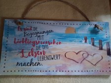Holzschild bedruckt strand gebraucht kaufen  Weinheim