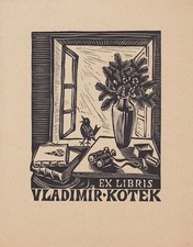 ✒ EX LIBRIS Vladimir KOTEK, używany na sprzedaż  Wysyłka do Poland