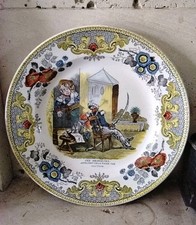 Assiette ancienne polychrome d'occasion  Freneuse
