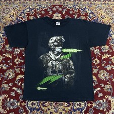 Camiseta promocional vintage Call of Duty Modern Warfare 2 MW videogame Xbox 360 anos 2 comprar usado  Enviando para Brazil