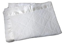 Edredom cobertor bebê branco com acabamento sedoso estampa floral sem etiqueta ~54x36 polegadas nov22 comprar usado  Enviando para Brazil