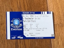 Ticket 2001 everton for sale  DUNMOW
