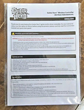 Controlador de bateria sem fio XBOX 360 Guitar Hero INSTRUÇÕES E GUIA DE INÍCIO RÁPIDO, usado comprar usado  Enviando para Brazil