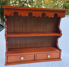 Prateleira de madeira vintage dos anos 1970 com gavetas Spice Knick Knack fazenda chalé rack armário comprar usado  Enviando para Brazil