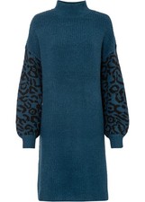 Strickkleid leomuster blaupetr gebraucht kaufen  Deutschland