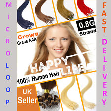 Extensões de cabelo micro anel 16" 18" 20" 22" 0,8g - laço fácil - cabelo humano 100% REMY, usado comprar usado  Enviando para Brazil