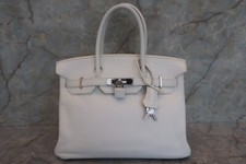 HERMES Birkin 30 Taurillon Clemence Torebka Biała Kwadratowa M (2009) na sprzedaż  Wysyłka do Poland