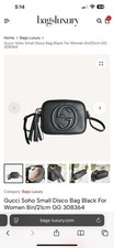 Gucci Soho Disco Gold Hardware tiracolo pequeno couro preto comprar usado  Enviando para Brazil