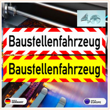 Baustellenfahrzeug Sortiment (Aufkleber, Magnetschild, Schild mit Saugnapf), usado comprar usado  Enviando para Brazil