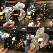 Diadema con moño ancho diadema tela bandas para el cabello nudo aro accesorios para mujer segunda mano  Embacar hacia Mexico