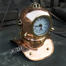 Vintage Antik Buceo de Casco Relojes Escritorio Coleccionable Cobre Acabado Deco comprar usado  Enviando para Brazil