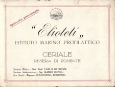 Depliant pubblicitario eliotet usato  Albenga