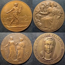 Médailles bronze agriculture d'occasion  Fontainebleau