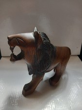 Lovely wooden lion for sale  CARLISLE