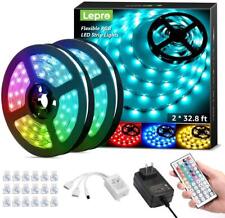 Luzes de tira de LED 65,6 pés, tiras de LED RGB 5050 ultra longas com controle remoto... comprar usado  Enviando para Brazil