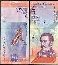 VENEZUELA 5 BOLÍVARES 2018 UNC (PREFIJO E) SAPITO RAYADO RANA EN EL CENTRO, HHENRI PITT segunda mano  Embacar hacia Argentina