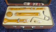 Sehr schön! Bass-Blockflöte Moeck, klangvoll, 4(3)Klappen, deut. Griffw.! comprar usado  Enviando para Brazil