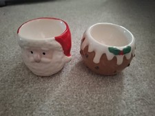 Christmas egg cups for sale  NEWENT