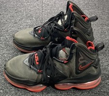 Tênis masculino Nike LeBron James 19 raça tamanho EUA 11 autêntico basquete preto vermelho comprar usado  Enviando para Brazil