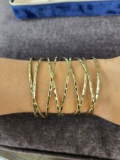 PULSEIRA GAIOLA CRUZADA TORCIDA tom dourado pulseira aberta multicamadas XXL grego romano comprar usado  Enviando para Brazil