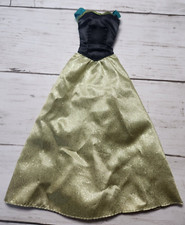 Vestido Disney Frozen Anna verde tom preto boneca tamanho comprar usado  Enviando para Brazil