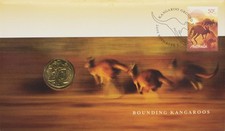2007 Australian $1 Dollar Bounding Kangaros PNC D6-551 comprar usado  Enviando para Brazil