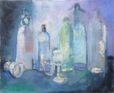 Vintage oil canvas d'occasion  Fontenay-le-Fleury