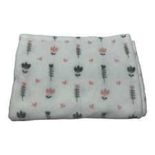 Usado, Cobertor de bebê Forever Baby branco rosa cinza estampa floral lã macia comprar usado  Enviando para Brazil