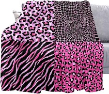 Pink leopard throw for sale  Overland Park
