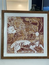 Large linocut print for sale  BURY ST. EDMUNDS