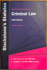 Blackstone statutes criminal for sale  UK