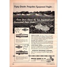 Equipo de riego Irrigation Equipment Co. Inc. Eugene O 1957 Anuncio SI16 segunda mano  Embacar hacia Mexico
