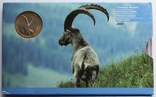 2007 Swiss Mint BU Conjunto de Moedas com Parque Nacional Alpino Ibex 10 Francos comprar usado  Enviando para Brazil