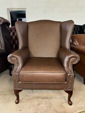 Chesterfield brown leather for sale  CREWE