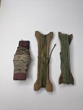 Usado, Lote de 3 molinetes vintage de madeira primitivos esculpidos à mão para pesca comprar usado  Enviando para Brazil