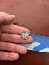 Silberknopf weiß metall gebraucht kaufen  Versand nach Germany