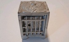Cofre para joias J E STEVENS nº 47 banco de moedas de metal porta dupla com barras e chave, usado comprar usado  Enviando para Brazil
