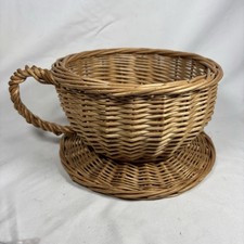 Vintage woven wicker for sale  IPSWICH