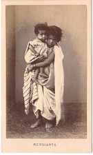 Enfants Mendiants dans les bras Photo CDV Algerie Portier circa 1865 comprar usado  Enviando para Brazil