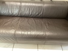 Brown leather sofa for sale  KETTERING