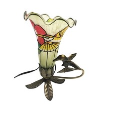 Abajur de mesa vintage flor beija-flor luz noturna vidro escória campo francês  comprar usado  Enviando para Brazil