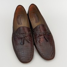 Usado, Mocassim vintage Mezlan genuíno borla de crocodilo 11M couro exótico Espanha comprar usado  Enviando para Brazil