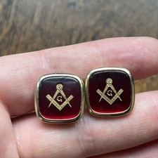 Vintage masonic cufflinks for sale  STAMFORD
