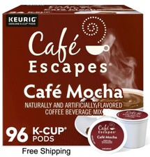 Usado, Cafe Escapes Cafe Mocha, Keurig K-Cup Pod, 96 unidades / Novo frete grátis. comprar usado  Enviando para Brazil