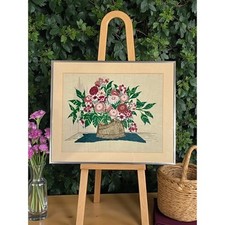 Vintage floral crewel for sale  Winterville