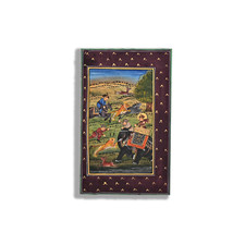Interesante Mogol King Tiroteo Tigre Hecho a Mano Pintura Miniatura 18.3x11.2cm comprar usado  Enviando para Brazil