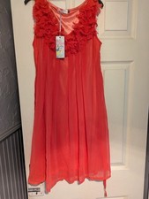 Orange sleeveless chiffon for sale  WESTBURY