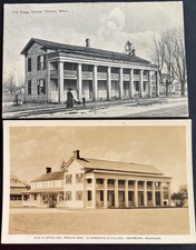 Cartões postais antigos Old Stage House e Old Clinton Dearborn Inn, Clinton MI #1 comprar usado  Enviando para Brazil