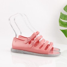 Usado, Sandália Melissa Feminina Broadway Tamanho 9 Rosa Geleia Pescador Prata Glitter Sapato comprar usado  Enviando para Brazil